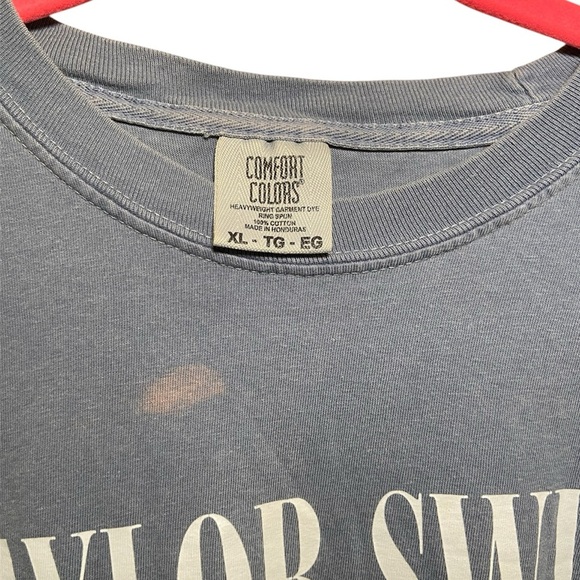 Taylor Swift Eras Tour Comfort Colors Blue Short Sleeve T-shirt - Picture 3 of 3